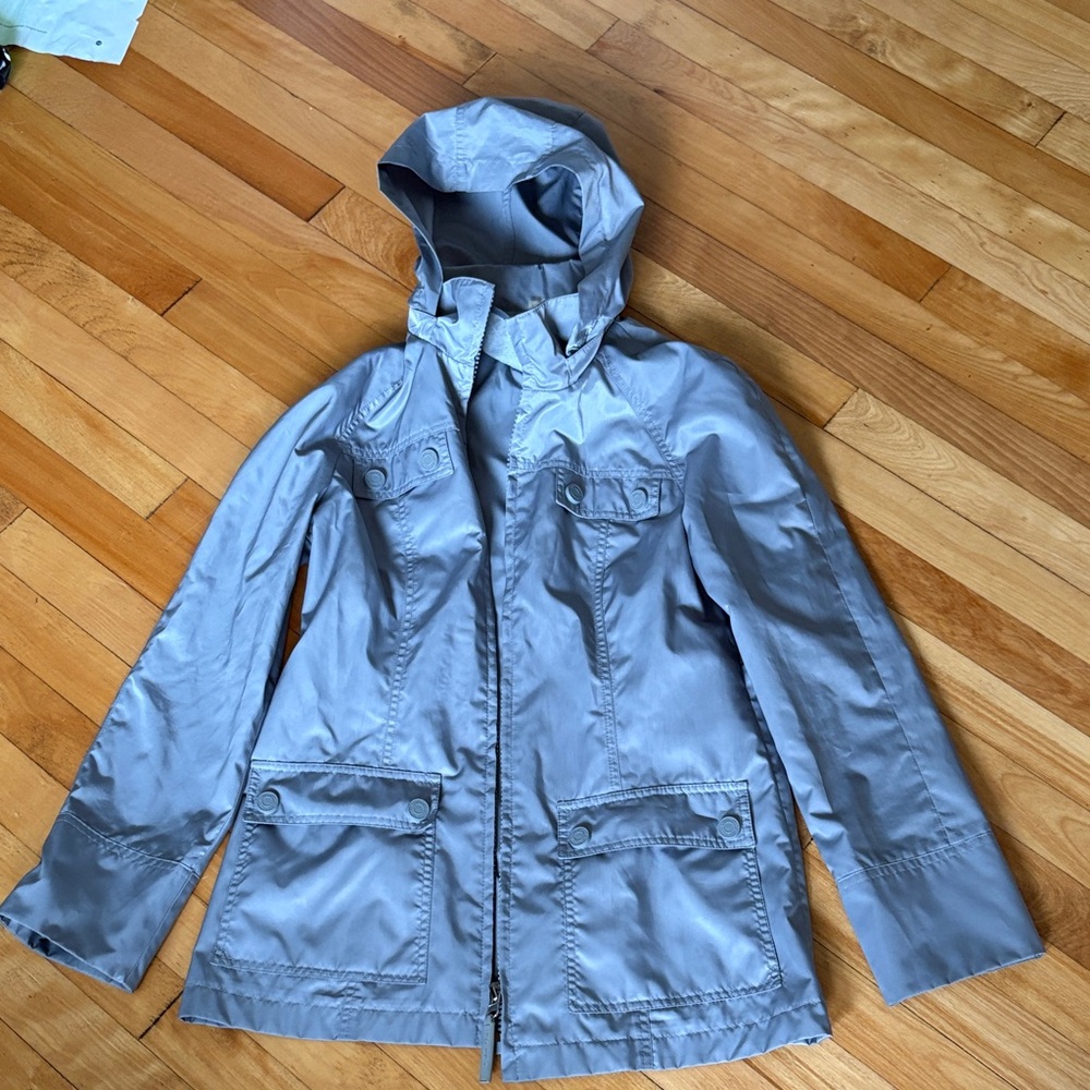 Calvin Klein Grey Hooded Rain Jacket